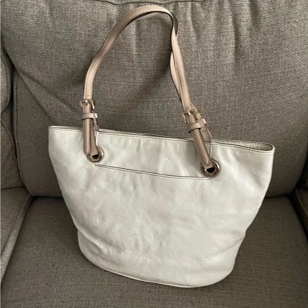 Michael Kors white leather tote bag - Picture 7 of 7